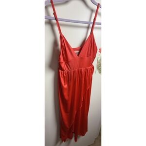 uo gabrielle linen midi wrap dress UO Gabrielle Woven Midi Wrap Dress In excellent